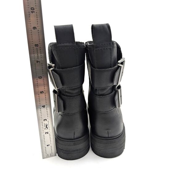 Lucky Brand Candre Double Buckle Lug Sole Boots Women's Black Size US9M EU40 - Picture 4 of 16